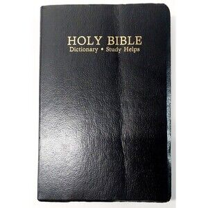 Vintage Holy Bible World Publishing Dictionary KJV 1989 Red Letter Study Helps